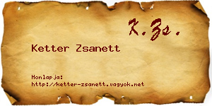 Ketter Zsanett névjegykártya