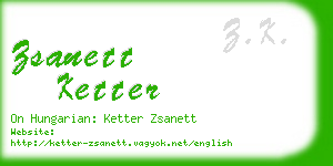 zsanett ketter business card